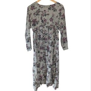Vintage Motherhood Floral Drawstring Dress Size Womans Small